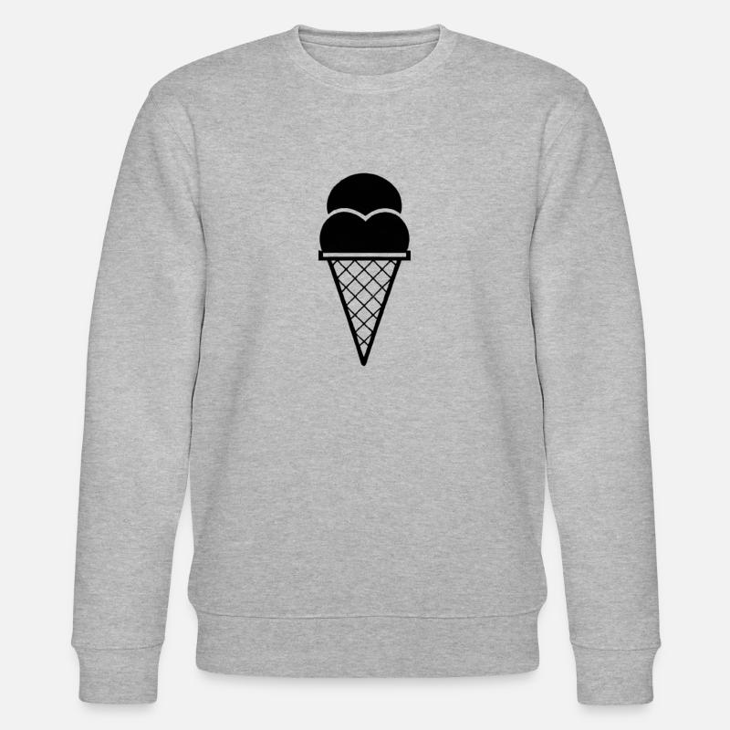 Eis Eistüte Geschenkidee Eiscreme - Stanley/Stella Unisex Bio-Sweatshirt CHANGER  - Grau meliert