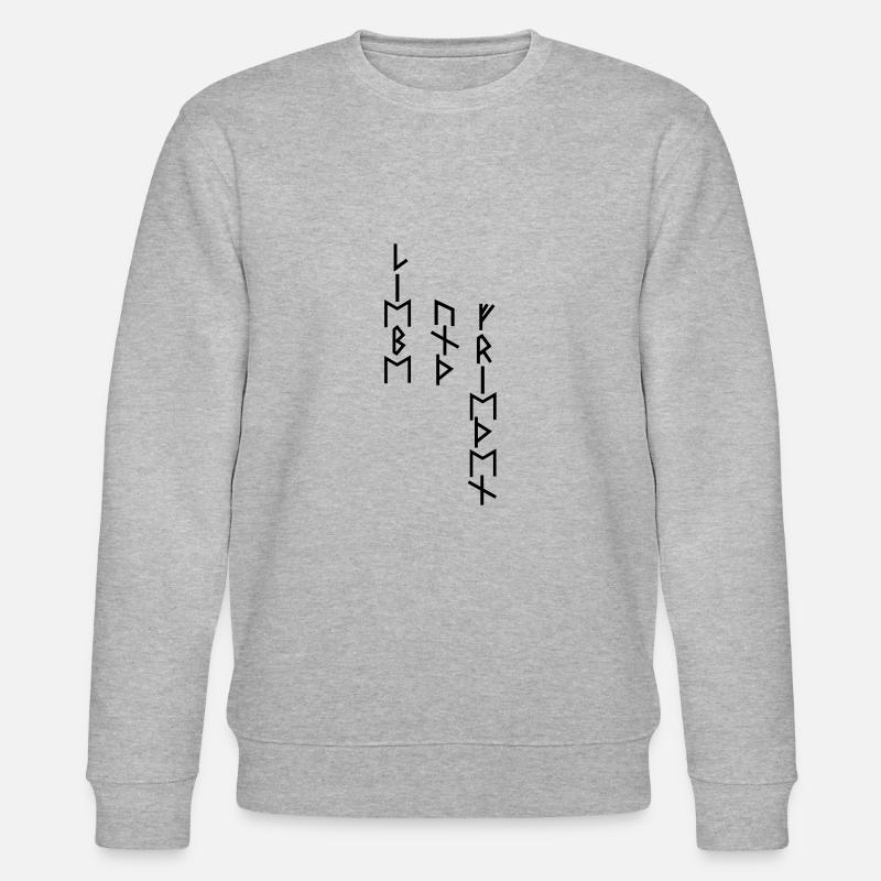 Liebe und Frieden | alte Runen - Stanley/Stella Unisex Bio-Sweatshirt CHANGER  - Grau meliert