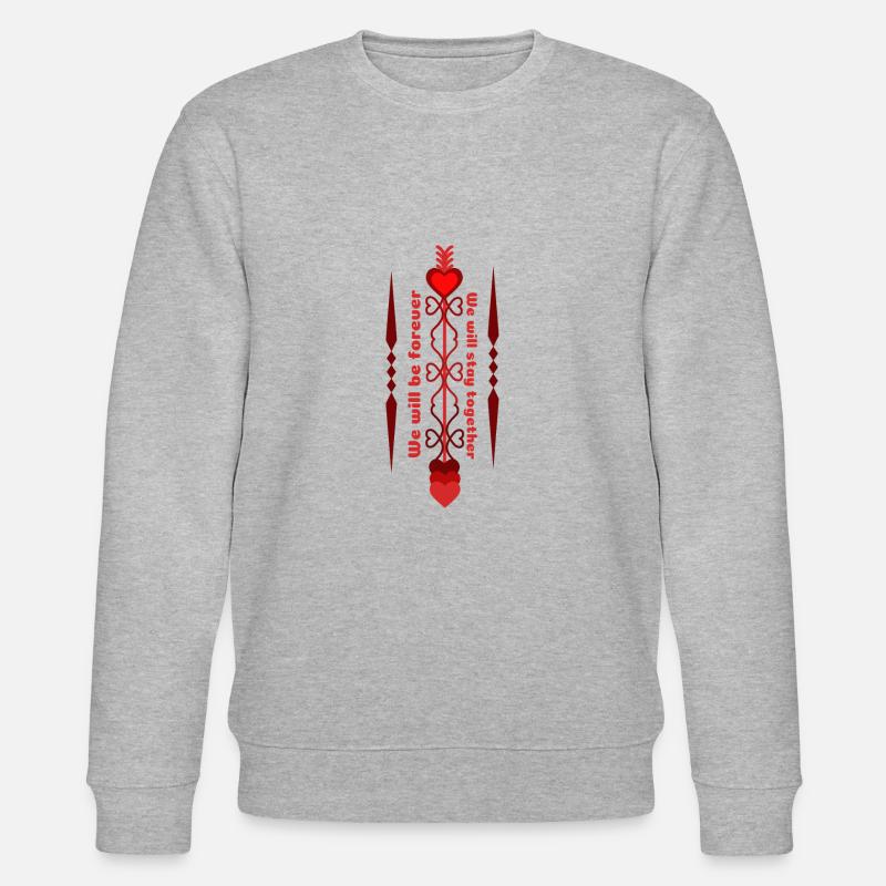 Der große Liebespfeil - Stanley/Stella Unisex Bio-Sweatshirt CHANGER  - Grau meliert