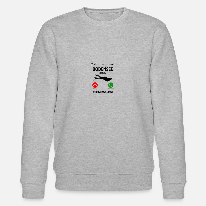 Bodensee Urlaub Bodenseeregion Idee - Stanley/Stella Unisex Bio-Sweatshirt CHANGER  - Grau meliert