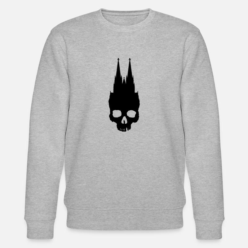 Kölner Dom Schädel - Stanley/Stella Unisex Bio-Sweatshirt CHANGER  - Grau meliert