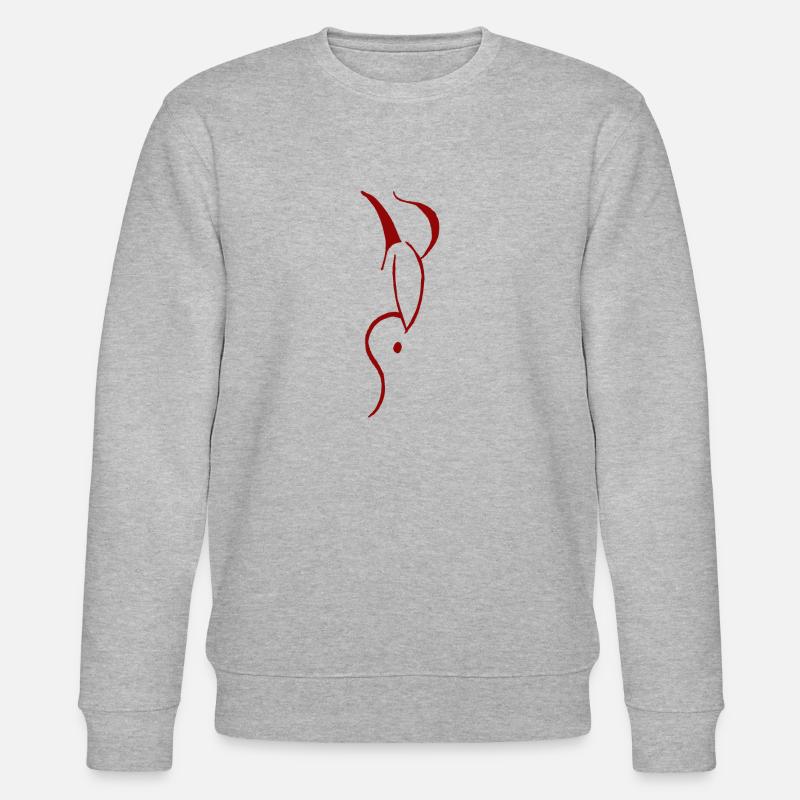 Devil red - Stanley/Stella CHANGER Unisex Organic Sweatshirt - heather grey