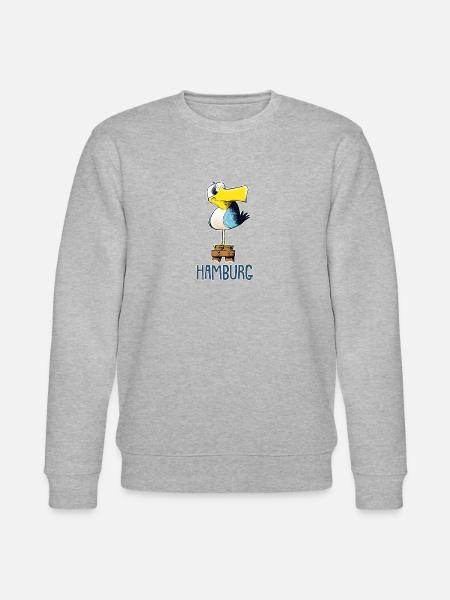 lustige Möwe Hamburg - Stanley/Stella Unisex Bio-Sweatshirt CHANGER  - Grau meliert