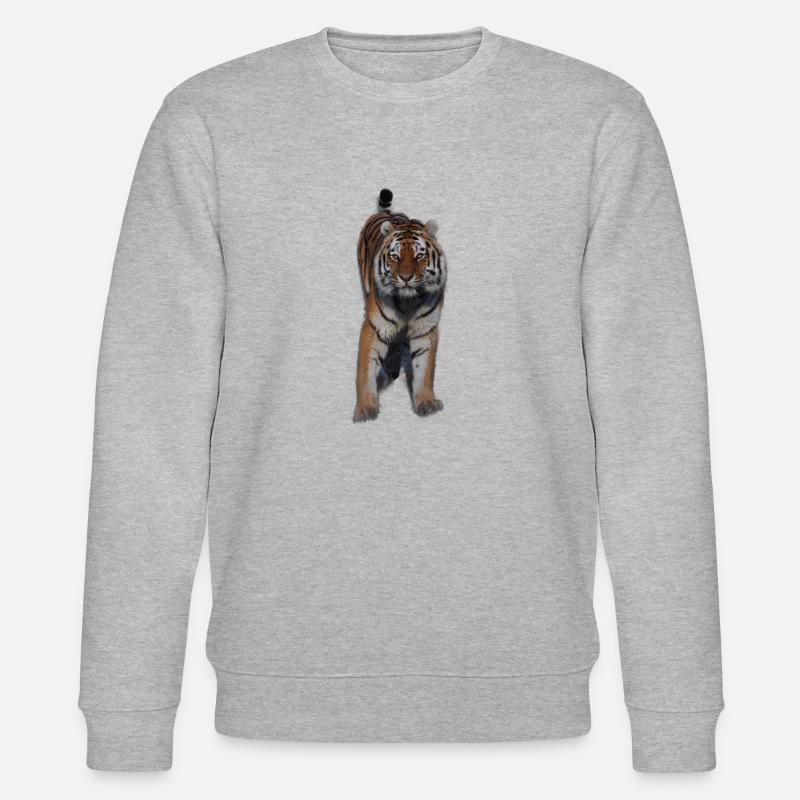 Tiger - Stanley/Stella Unisex Bio-Sweatshirt CHANGER  - Grau meliert
