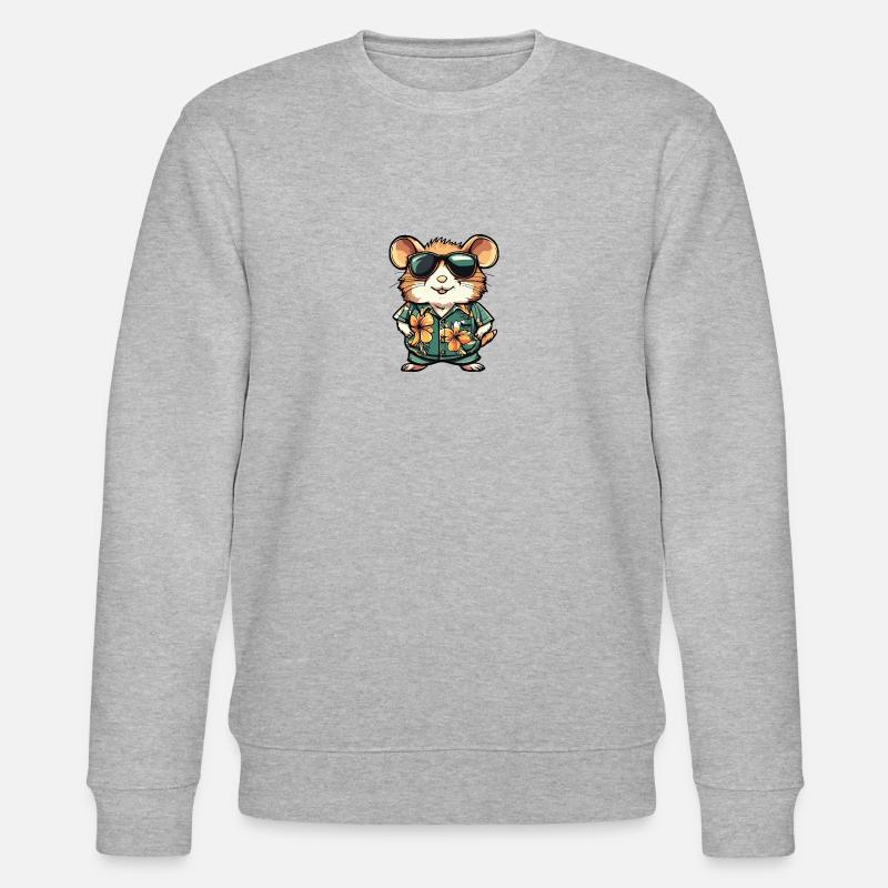 Hamster Cool Sommer - Stanley/Stella Unisex Bio-Sweatshirt CHANGER  - Grau meliert