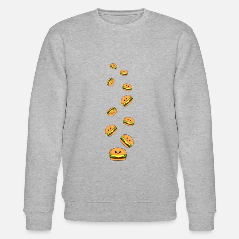 Burger Comic - Stanley/Stella Unisex Bio-Sweatshirt CHANGER  - Grau meliert
