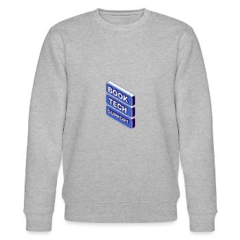Technik Support - Stanley/Stella Unisex Bio-Sweatshirt CHANGER  - Grau meliert - Vorne - Nik (191cm) & Marisol (170cm)