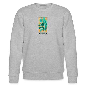 Flora und Fauna Pflanzen Design - Stanley/Stella Unisex Bio-Sweatshirt CHANGER  - Grau meliert - Vorne - Nik (191cm) & Marisol (170cm)