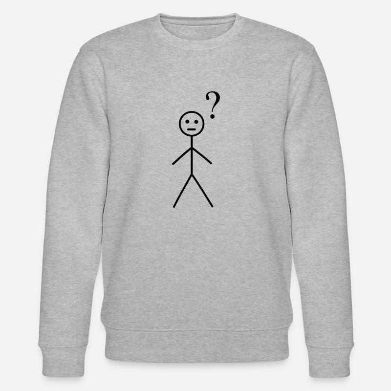 planloses Strichmännchen - Stanley/Stella Unisex Bio-Sweatshirt CHANGER  - Grau meliert