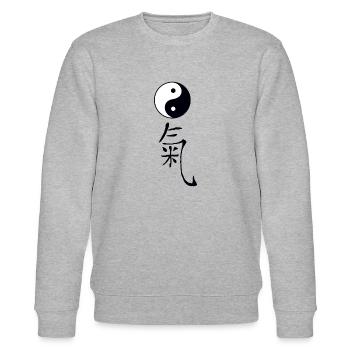 tao qi - Stanley/Stella CHANGER Unisex Organic Sweatshirt - heather grey - Front - Nik (191cm) & Marisol (170cm)