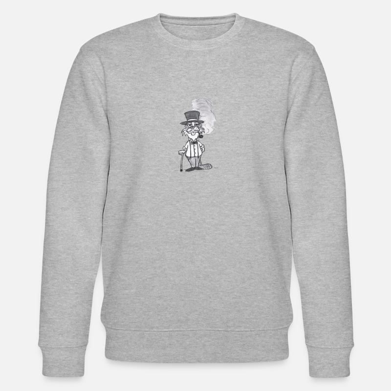 GentleBiber #NorddeutscheKunst - Stanley/Stella Unisex Bio-Sweatshirt CHANGER  - Grau meliert