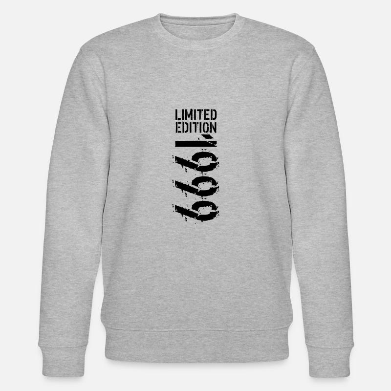 LIMITED EDITION 1999 SCHWARZ - Stanley/Stella Unisex Bio-Sweatshirt CHANGER - Grau meliert