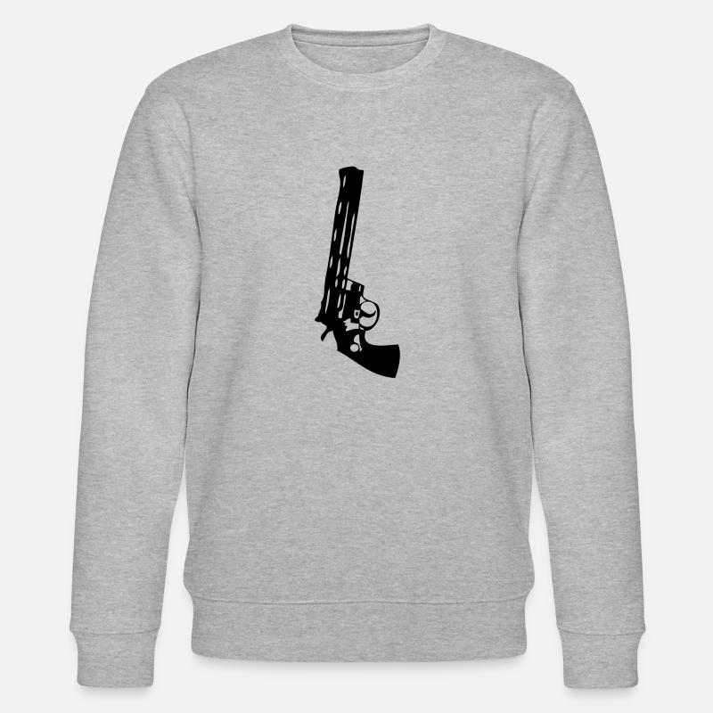 Waffe Pistole - Stanley/Stella Unisex Bio-Sweatshirt CHANGER  - Grau meliert