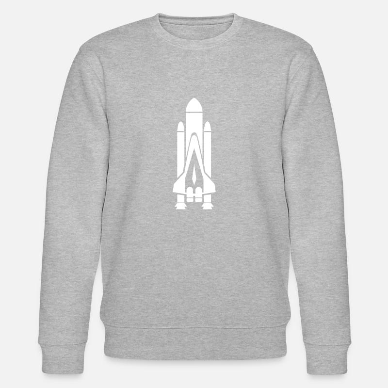 Rakete - Weltraum - Stanley/Stella Unisex Bio-Sweatshirt CHANGER  - Grau meliert