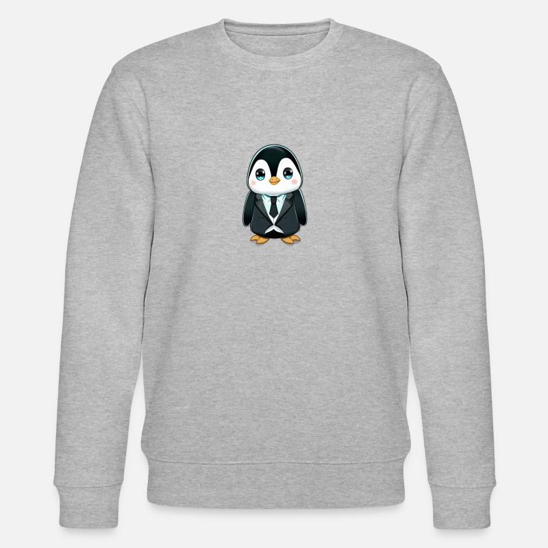Der süße Pinguin - Stanley/Stella Unisex Bio-Sweatshirt CHANGER - Grau meliert
