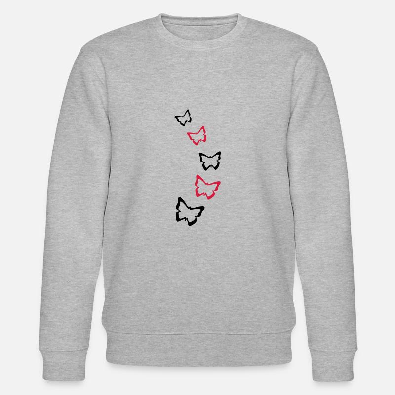 Schmetterlinge - Stanley/Stella Unisex Bio-Sweatshirt CHANGER  - Grau meliert