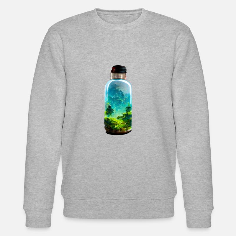 Flasche mit einem Wald - Stanley/Stella Unisex Bio-Sweatshirt CHANGER  - Grau meliert