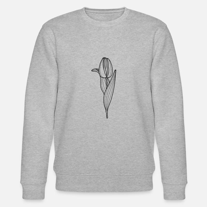 Blume Tulpe - Stanley/Stella Unisex Bio-Sweatshirt CHANGER  - Grau meliert