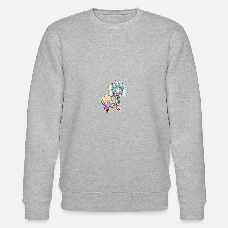 Dackel on Tour - Stanley/Stella Unisex Bio-Sweatshirt CHANGER  - Grau meliert