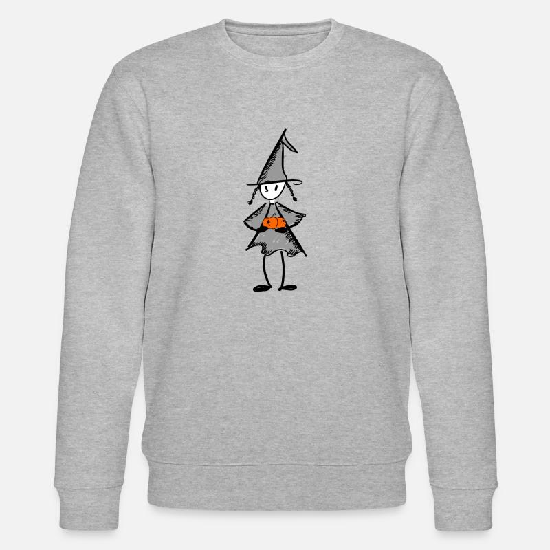 Kürbis-Hexe - Stanley/Stella Unisex Bio-Sweatshirt CHANGER  - Grau meliert