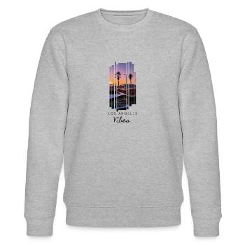 LA Vibes Venice Beach - Stanley/Stella Unisex Bio-Sweatshirt CHANGER  - Grau meliert - Vorne - Nik (191cm) & Marisol (170cm)