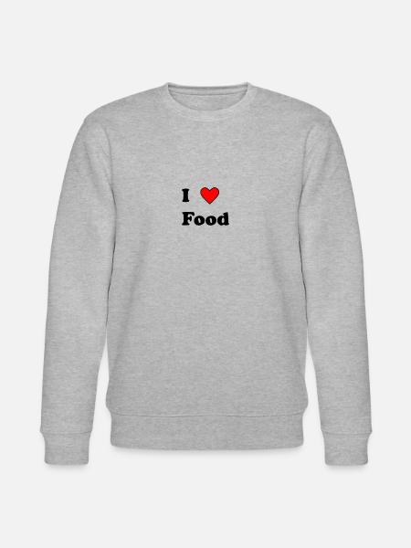 I love Food - Stanley/Stella CHANGER Unisex Organic Sweatshirt - heather grey
