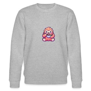Bol de nouilles japonaises Kawaii Ramen Bigfoot - Sweat bio CHANGER Stanley/Stella Unisexe - gris chiné - Devant - Nik (191cm) & Marisol (170cm)