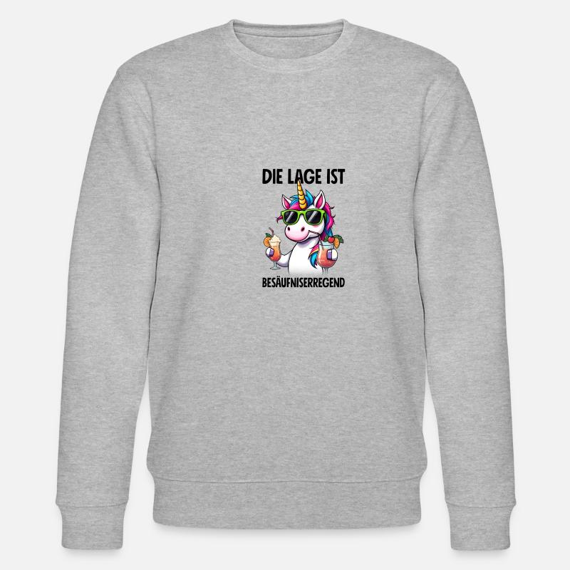 Die Lage Ist Besäufniserregend - Stanley/Stella Unisex Bio-Sweatshirt CHANGER  - Grau meliert