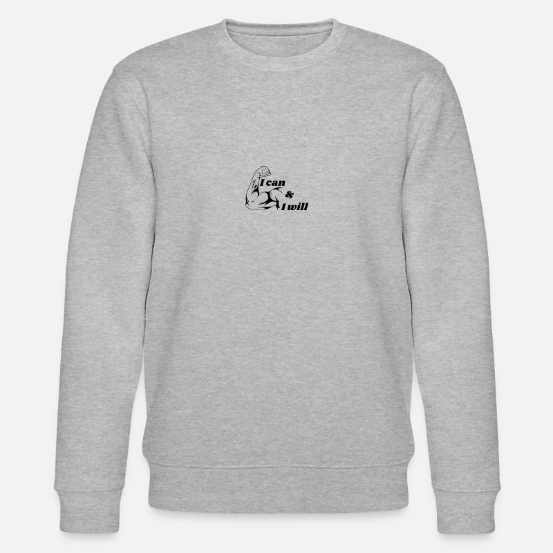 𝐈 𝐜𝐚𝐧 & 𝐈 𝐰𝐢𝐥𝐥 - Stanley/Stella Unisex Bio-Sweatshirt CHANGER  - Grau meliert