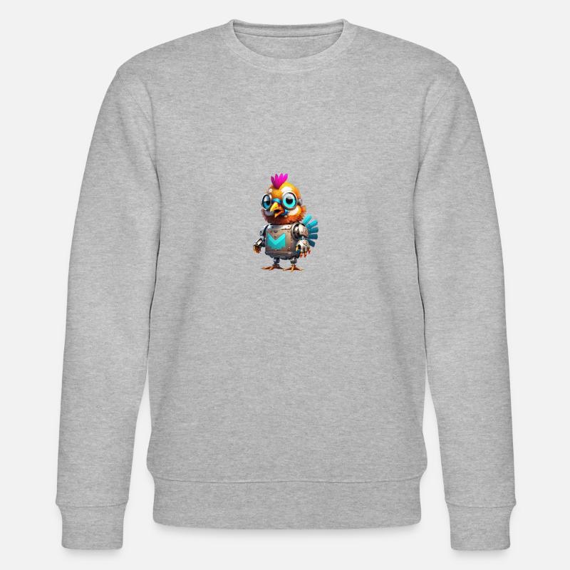 Robo chicken - Stanley/Stella Unisex Bio-Sweatshirt CHANGER  - Grau meliert