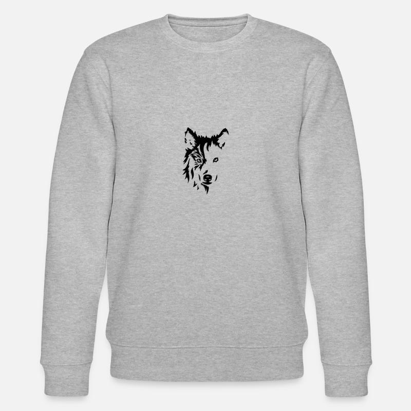 Wolf - Stanley/Stella Unisex Bio-Sweatshirt CHANGER  - Grau meliert
