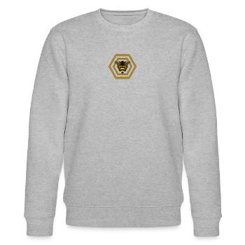 save the bees 5 by Miria - Stanley/Stella Unisex Bio-Sweatshirt CHANGER  - Grau meliert - Vorne - Nik (191cm) & Marisol (170cm)