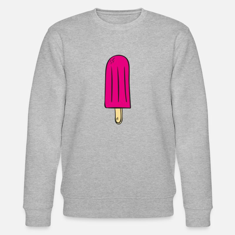 Pinkes Eis am Stiel - Stanley/Stella Unisex Bio-Sweatshirt CHANGER - Grau meliert