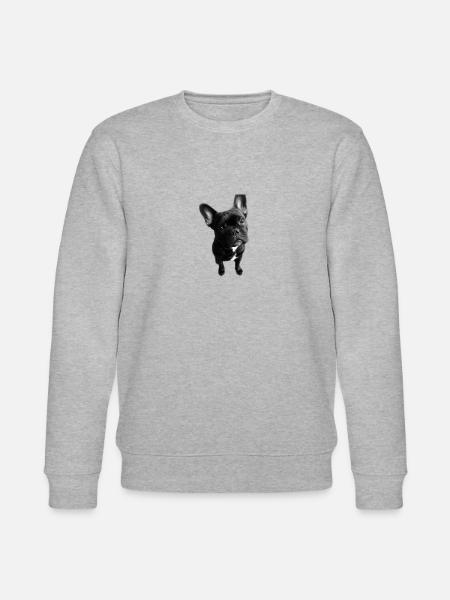 French Bulldog - Stanley/Stella CHANGER Unisex Organic Sweatshirt - heather grey