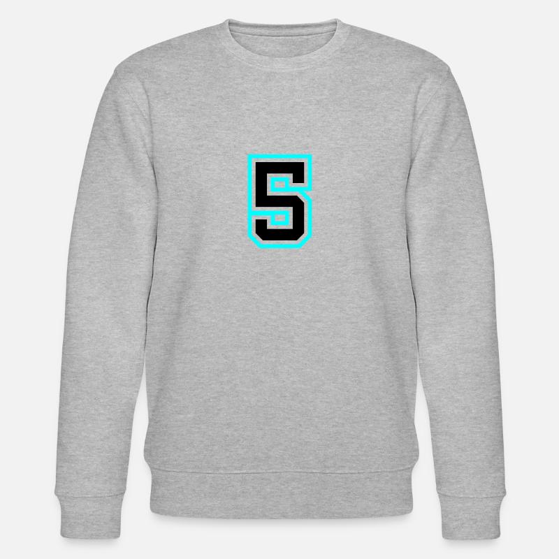 5 number symbol - Stanley/Stella CHANGER Unisex Organic Sweatshirt - heather grey
