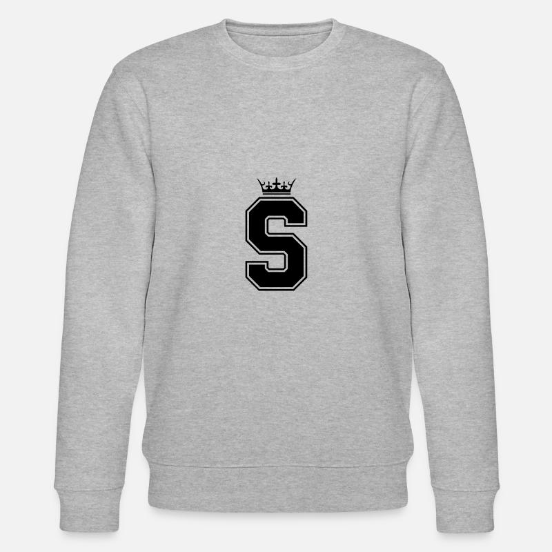 buchstabe S Krone - Stanley/Stella Unisex Bio-Sweatshirt CHANGER  - Grau meliert