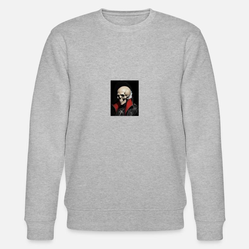 Skelett-Schädel - Stanley/Stella Unisex Bio-Sweatshirt CHANGER  - Grau meliert