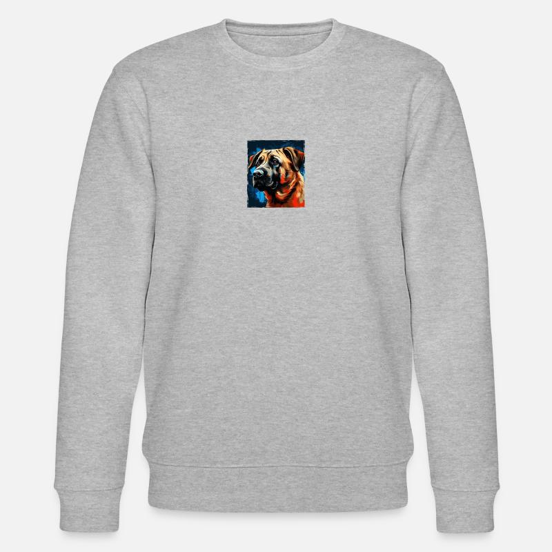 Kangal Hund Portrait - Stanley/Stella Unisex Bio-Sweatshirt CHANGER  - Grau meliert