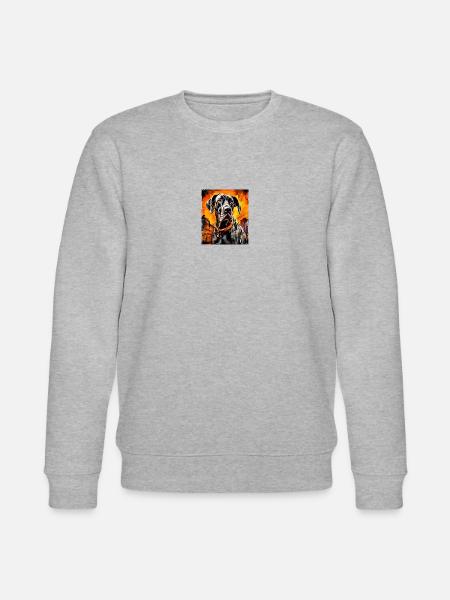 Great Dane Dog Portrait - Stanley/Stella CHANGER Unisex Organic Sweatshirt - heather grey