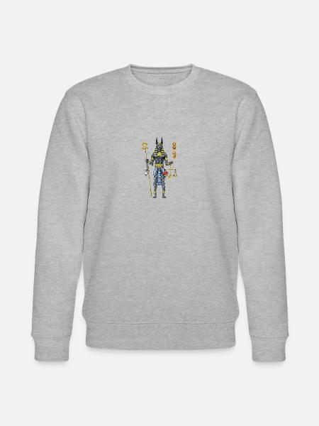 Anubis Egyptian Mythology God - Stanley/Stella CHANGER Unisex Organic Sweatshirt - heather grey
