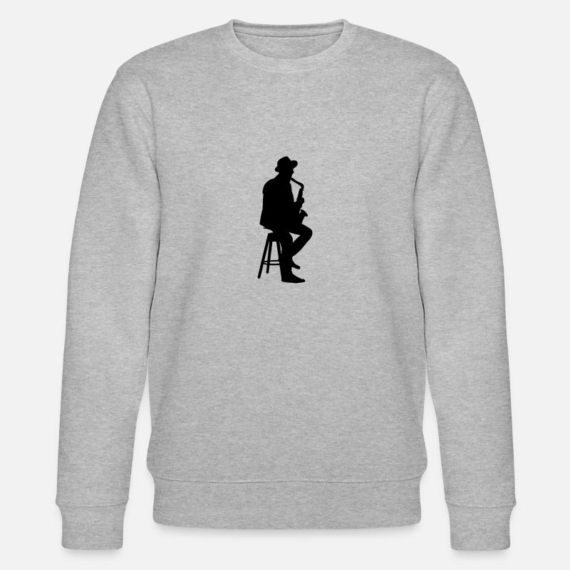 Saxophonist/Saxohpon - Stanley/Stella Unisex Bio-Sweatshirt CHANGER  - Grau meliert