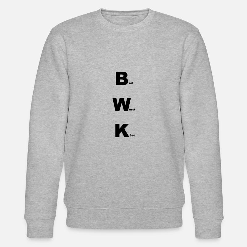 Brot Wurst Käse - Stanley/Stella Unisex Bio-Sweatshirt CHANGER  - Grau meliert
