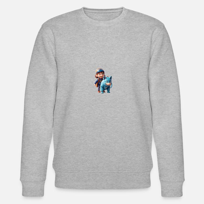 2 außergewöhnliche Abenteuerfreunde - Stanley/Stella Unisex Bio-Sweatshirt CHANGER  - Grau meliert