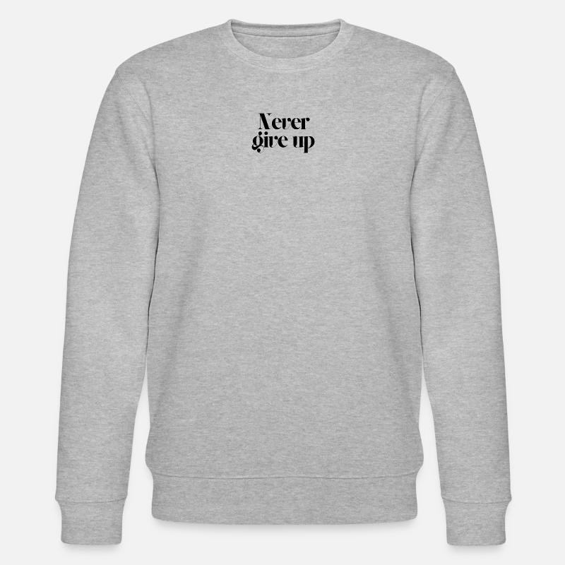 Geben Sie niemals auf - Stanley/Stella Unisex Bio-Sweatshirt CHANGER  - Grau meliert