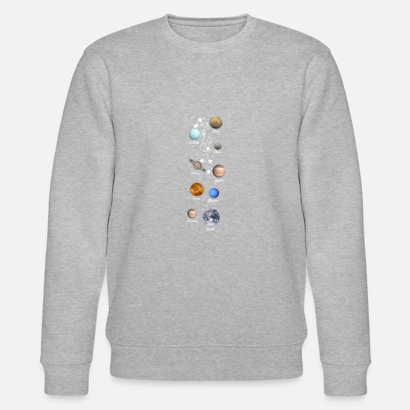 planets,solar system,mercury,mars,earth,planet - Stanley/Stella CHANGER Unisex Organic Sweatshirt - heather grey