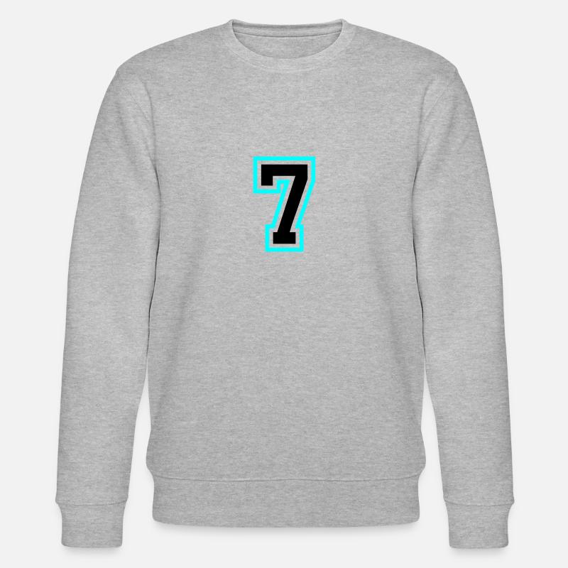7 Number symbol - Stanley/Stella CHANGER Unisex Organic Sweatshirt - heather grey