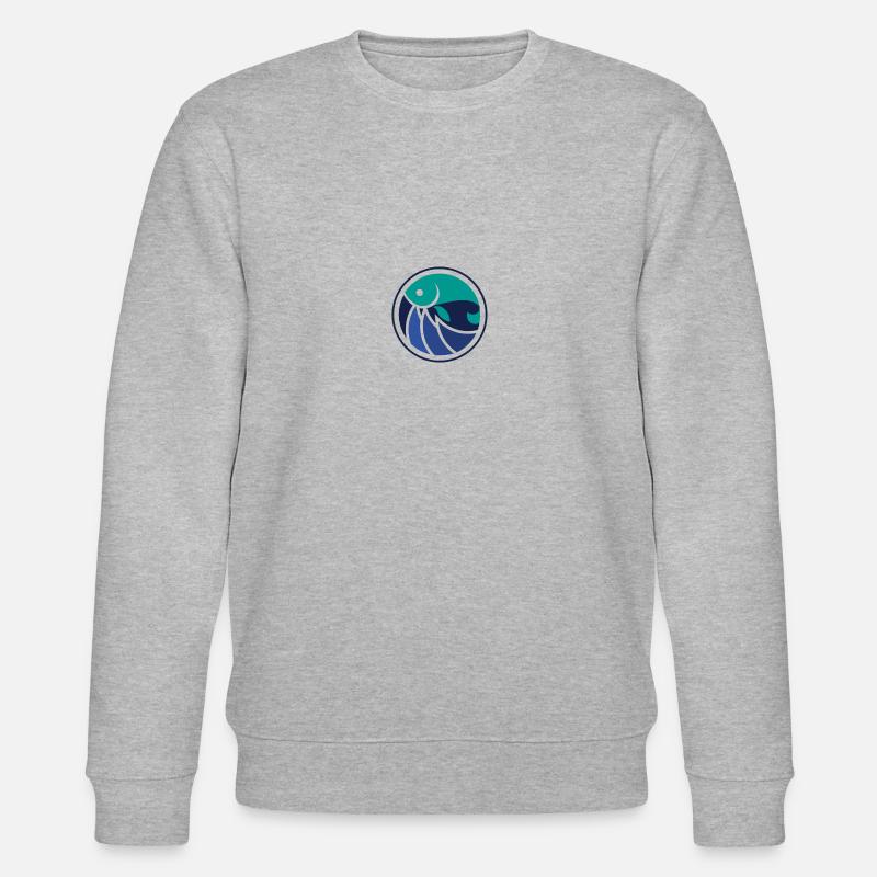 pêche pêche pêche motif logo - Sweat bio CHANGER Stanley/Stella Unisexe - gris chiné