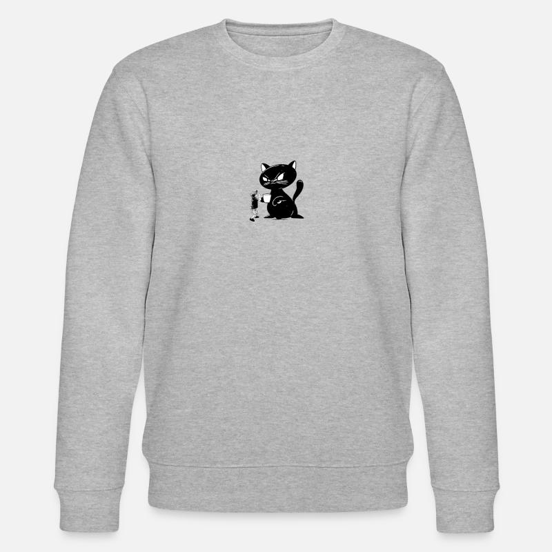 Katze - Stanley/Stella Unisex Bio-Sweatshirt CHANGER  - Grau meliert