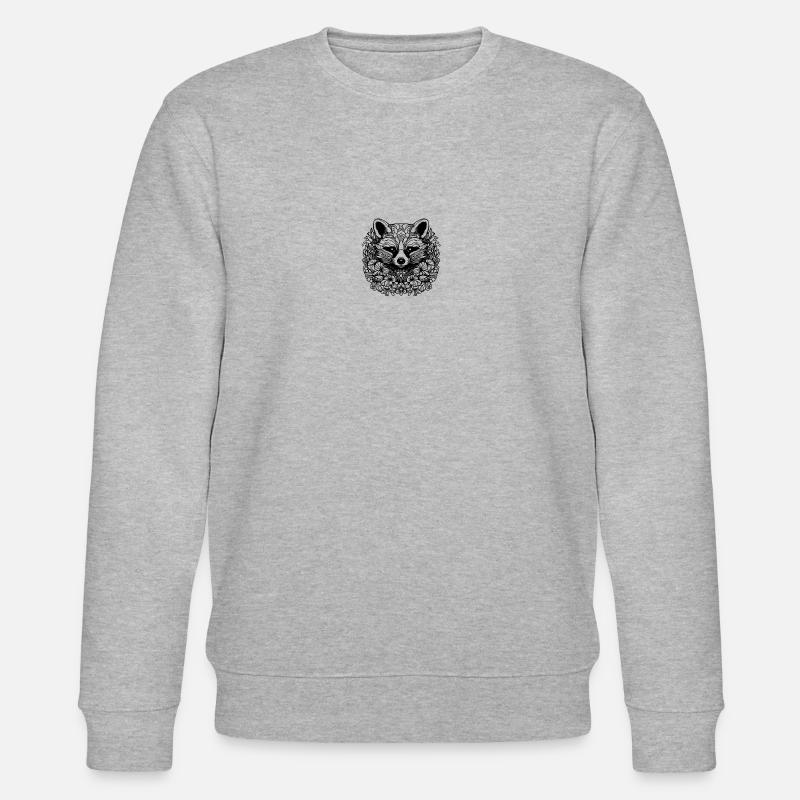 Red Panda Mandala - Stanley/Stella CHANGER Unisex Organic Sweatshirt - heather grey