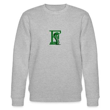 Buchstabe F - Stanley/Stella Unisex Bio-Sweatshirt CHANGER  - Grau meliert - Vorne - Nik (191cm) & Marisol (170cm)